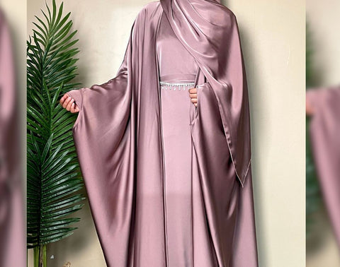 Abaya115 satin Abaya set