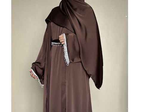 Abaya115 satin Abaya set