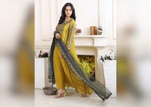 Gilded Garden - 3 piece Chiffon
