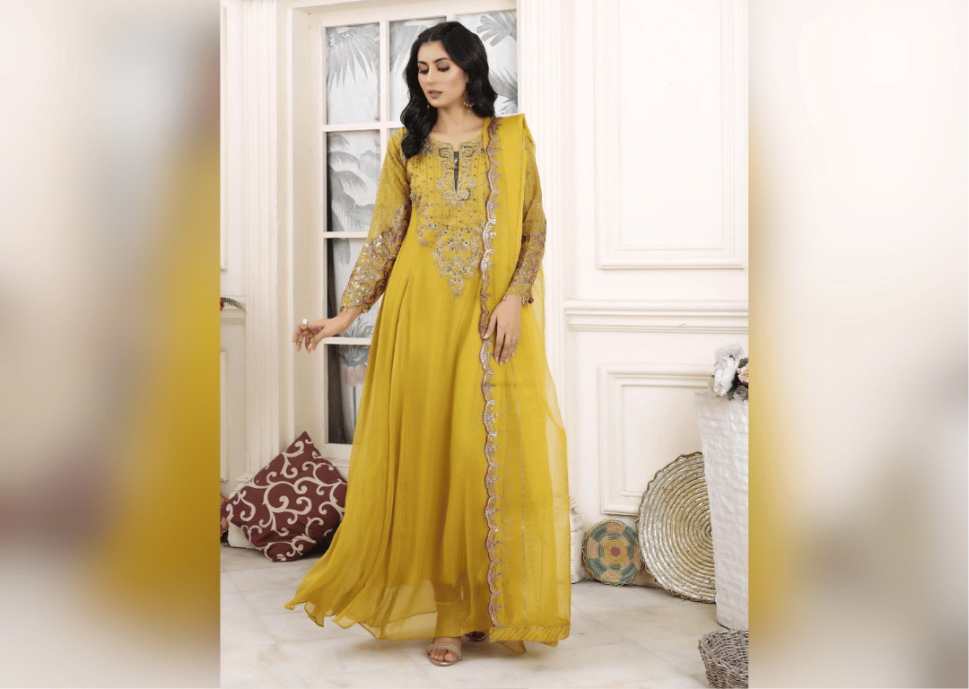 Sunflower Serenity - 3 piece Chiffon