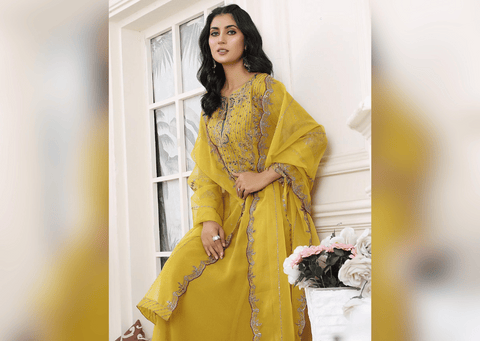 Sunflower Serenity - 3 piece Chiffon