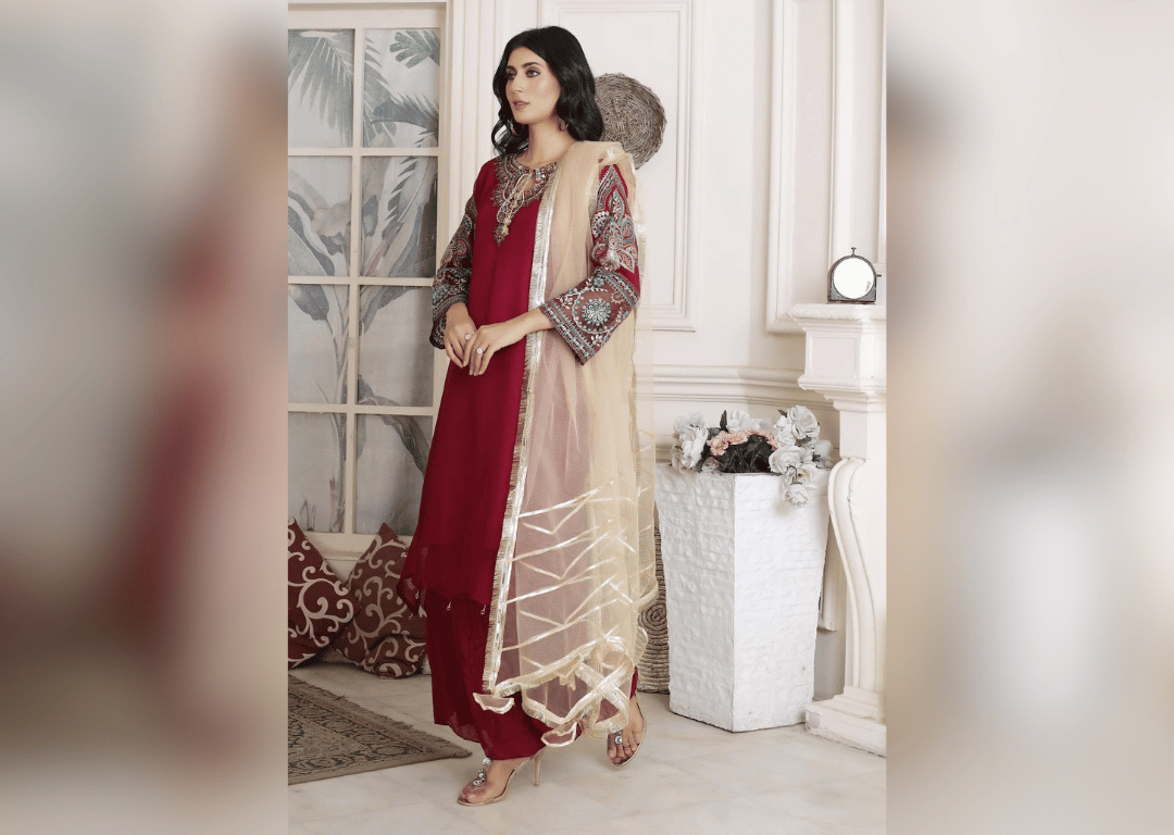 Ruby Reverie Ruby Reverie - 3 piece Chiffon – Suhanabridalwear