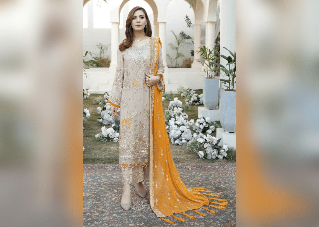 Royal Embroidered Kameez Trouser Pakistani Eid Dress