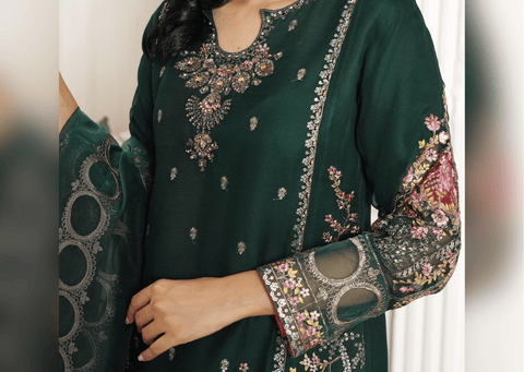Graceful Green - 3 piece Chiffon