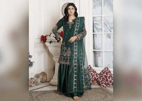Graceful Green - 3 piece Chiffon