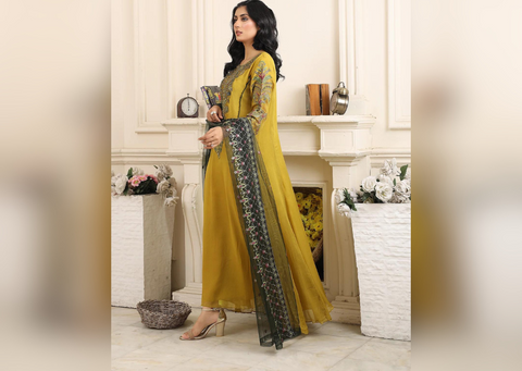 Gilded Garden - 3 piece Chiffon