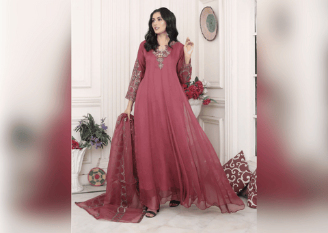 The Rose Radiance - 3 piece Chiffon