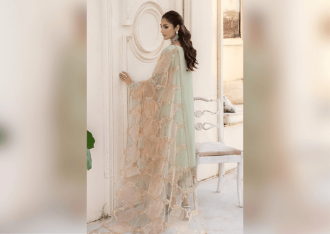 Kameez Trouser Embroidered Pakistani Wedding Dress